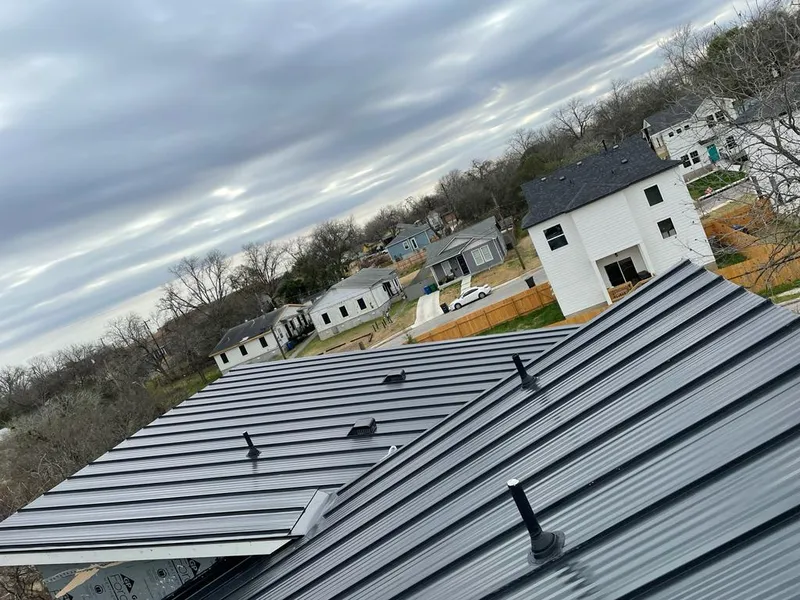 Standing seam metal roof panels with vents for Skylight Repair in Parkland